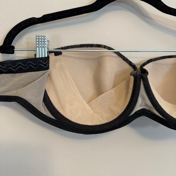 Natori Calais Strapless Bra Womens 32DDD Black Lace Mesh Underwired Convertible - Picture 5 of 8